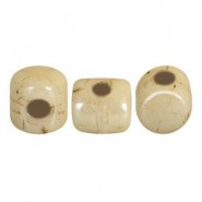 Les perles par Puca® Minos kralen Opaque beige ceramic look 03000/14413